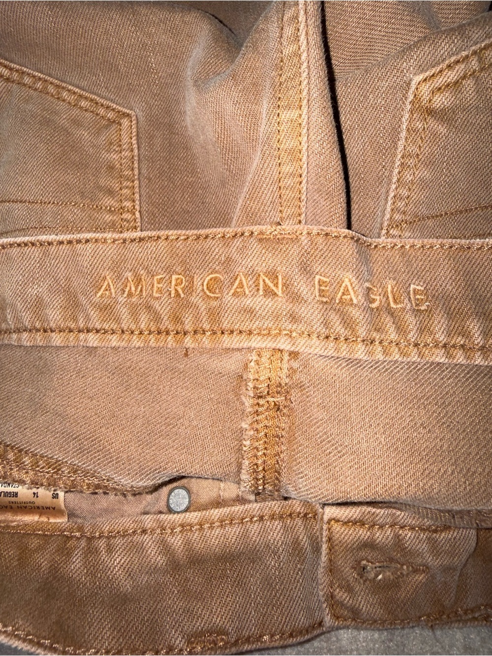 American Eagle Outfitters Brown Button-Front Denim Skort Shorts - Picture 8 of 9